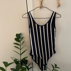 Madewell striped tank bodysuit size xs